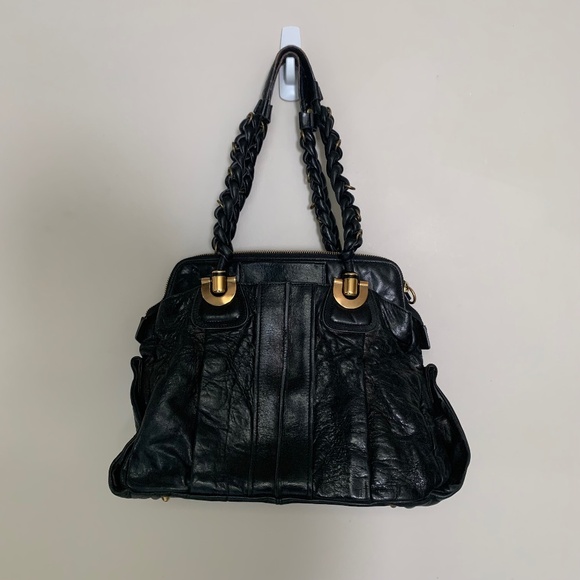 Chloe Black Leather Heloise East/West Shoulder Satchel Bag - Picture 1 of 2